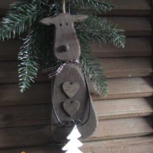 Houten elandhanger