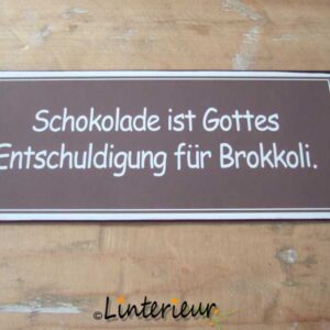 Metaalbord Schokolade