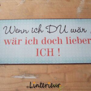 Metaalbord wenn ich du wär