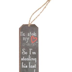 metaalbordje he stole