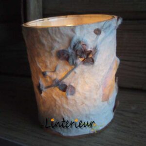 windlicht met gedroogde bloemen