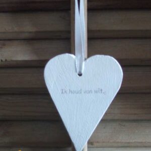 Deco hartje wit