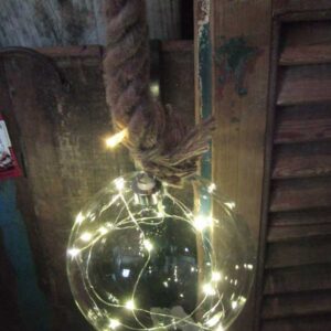 Kerstbal met led aan touw