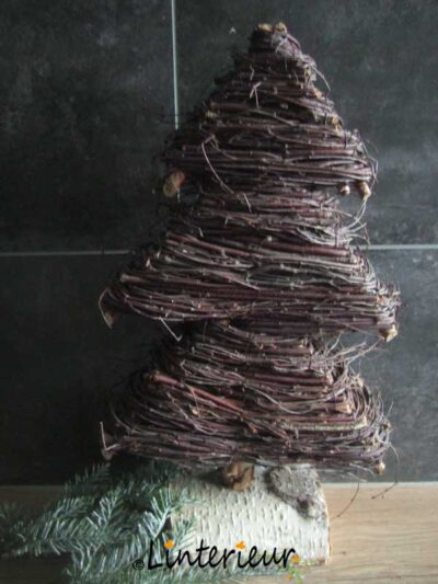 Kerstboompje van wilgenhout