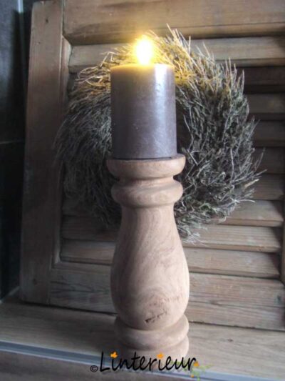 Old wooden candlestick
