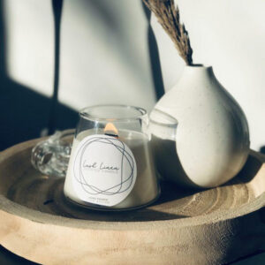 Lush linen geurkaars