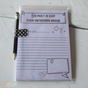 Notitieblokje onthouden