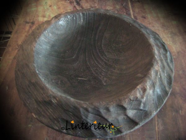 Grote houten ronde schaal