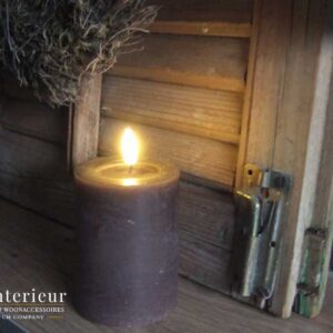 Led kaars taupe
