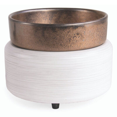Candle warmers electric fragrance burner white bronze