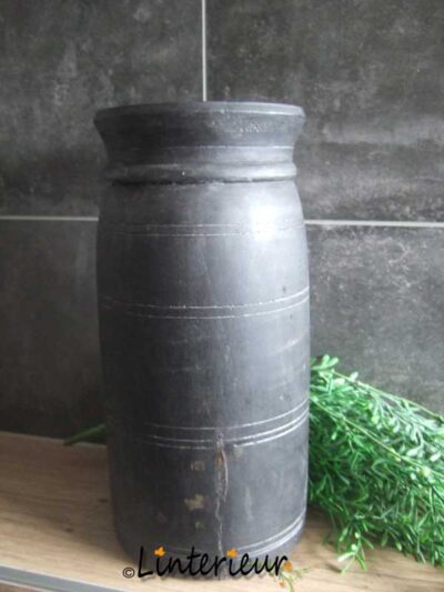Houten nepalese pot zwart