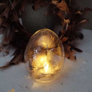 Led eitje met veertjes