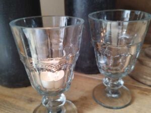 Set glazen als windlicht