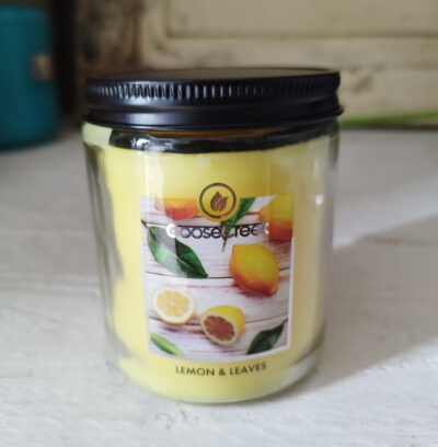 lemon and leaves jar