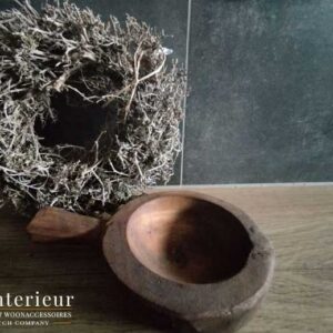 Houten bowl met greep