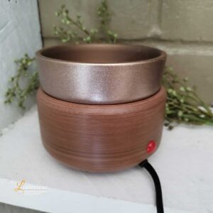 Candle warmers elektrische geurbrander pewter walnut 2 in 1