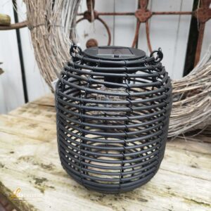 Solar Lantaarn Zwart LED Ø 17 cm