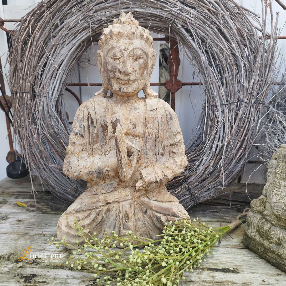 Houten Boeddha Beeld