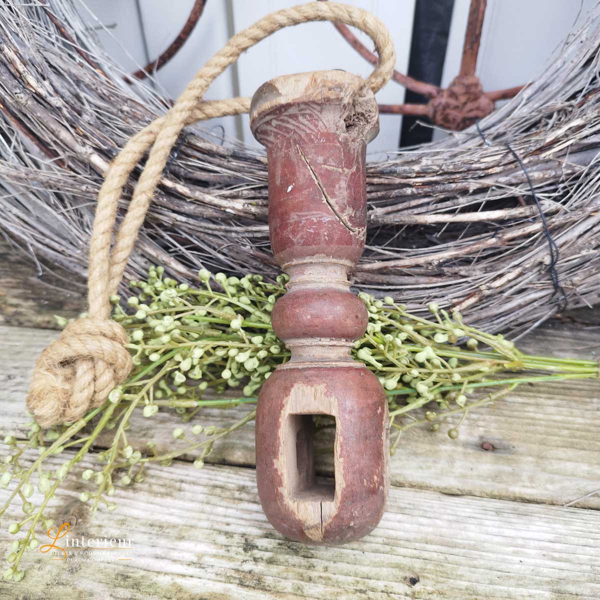 Houten klos decoratie